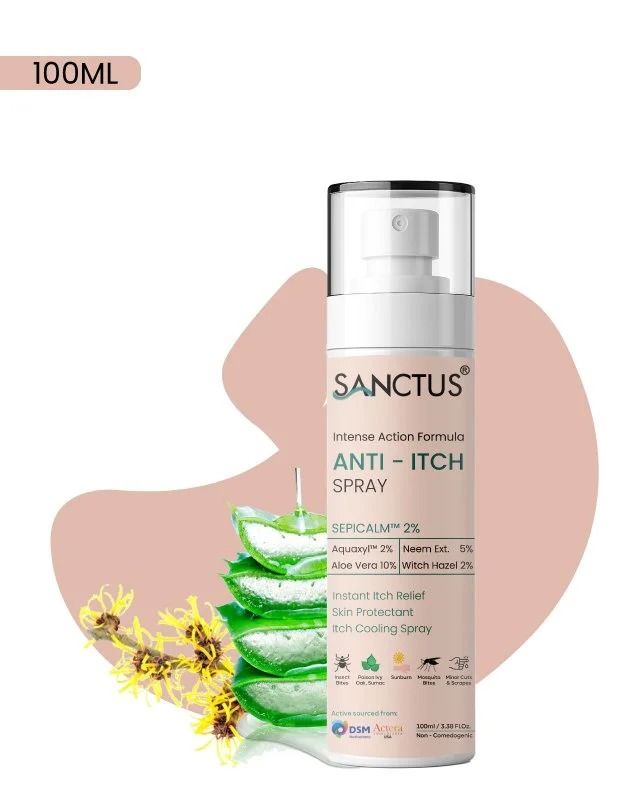 SANCTUS Anti-Itch Spray for itchy skin and scalp relief